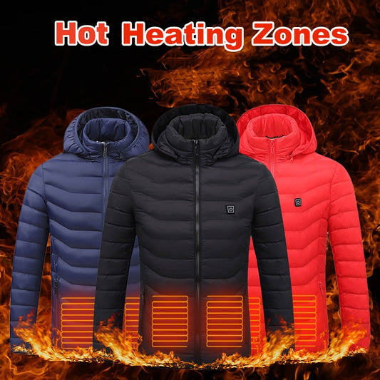 BIG SKUNK Heated Jacket Coat USB Electric Jacket Cotton Coat Heater Thermal Clothing Heating Vest Men's Clothes Winter