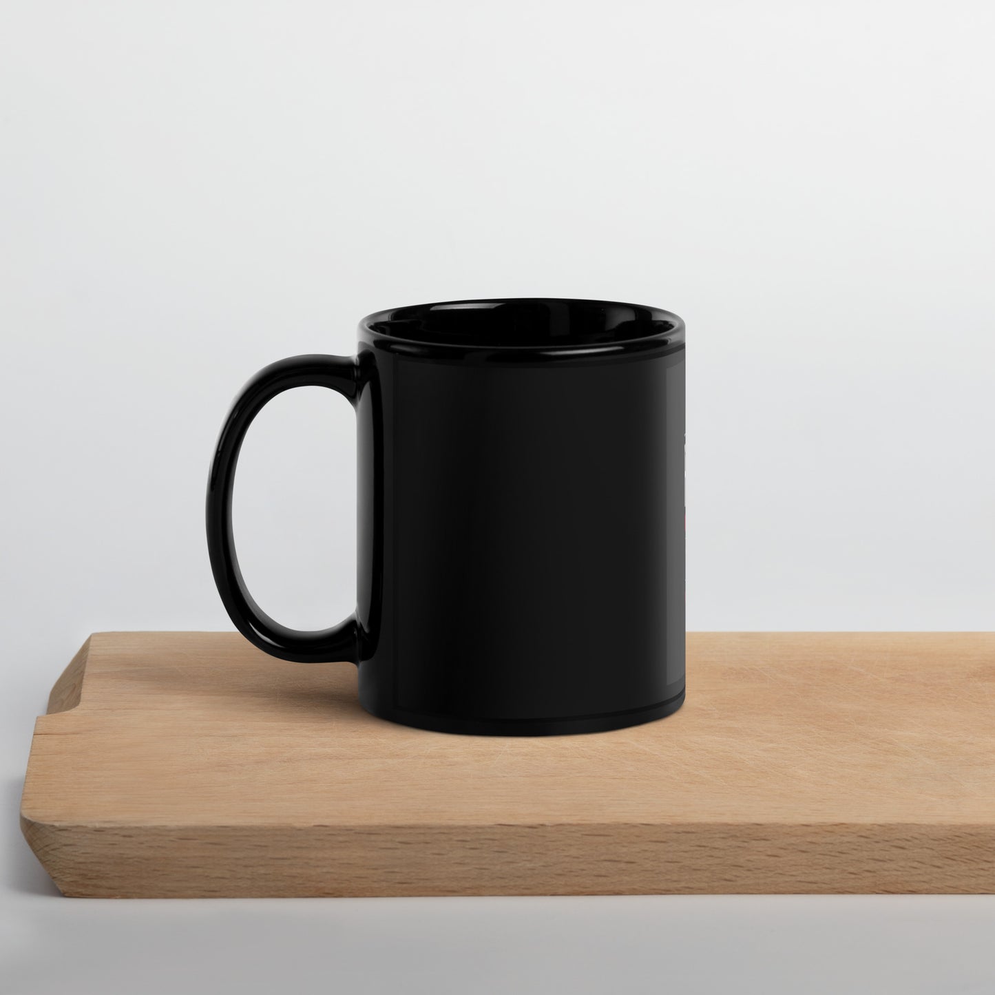 RISE AND GRIND Black Glossy Mug