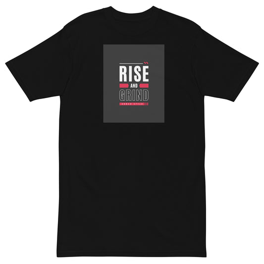 RISE AND GRIND Men’s premium heavyweight tee