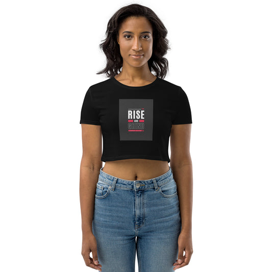 RISE AND GRIND WOMEN'S Organic Crop Top